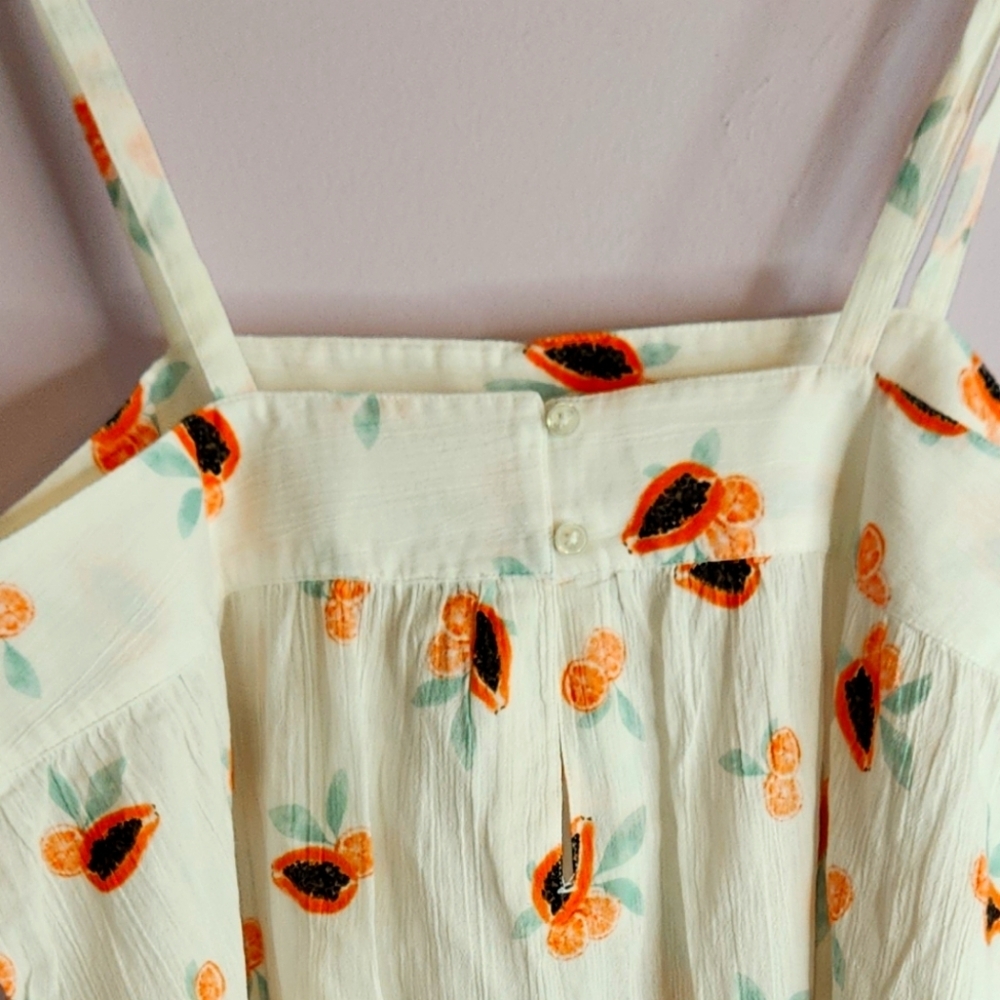 LOFT Beach Papaya Tie Strap Swing Dress, size M - Picture 6 of 13
